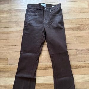 Frame Le Crop Mini Boot Coated Jean